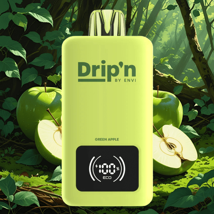 Drip'n by Envi 70K Disposable Vape - Green Apple Manitoba Vape SuperStore and Bong Shop