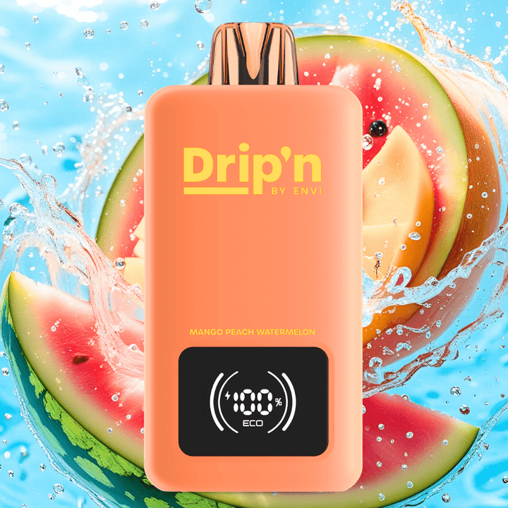 Drip'n by Envi 70K Disposable Vape - Mango Peach Watermelon 26mL / 70000 Puffs / 20mg Manitoba Vape SuperStore and Bong Shop
