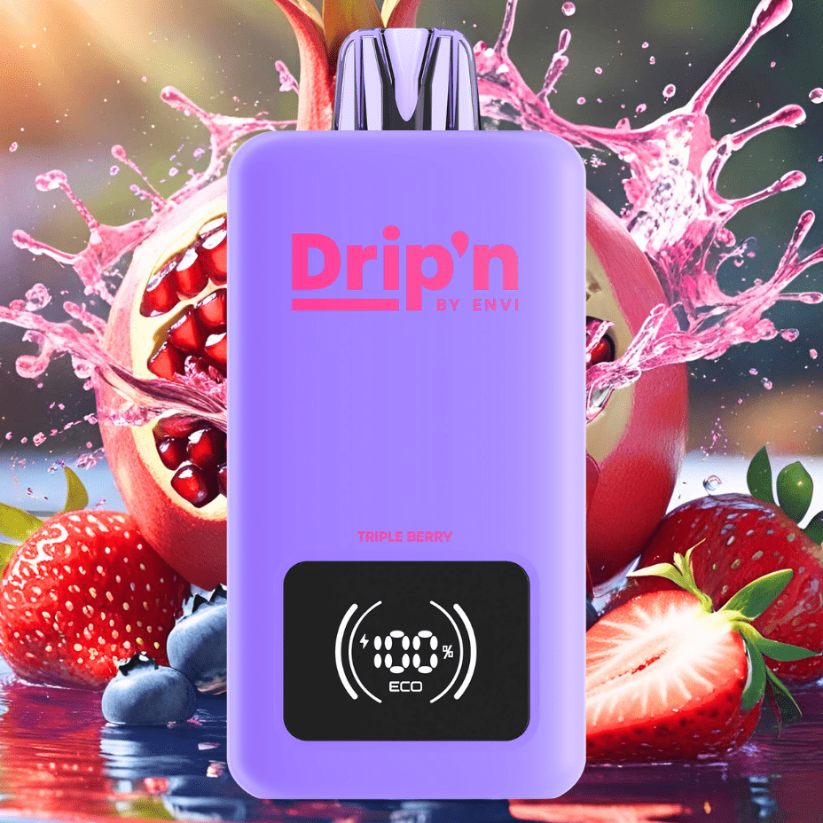 Drip'n by Envi 70K Disposable Vape - Triple Berry 26mL / 70000 Puffs / 20mg Steinbach Vape SuperStore and Bong Shop Manitoba Canada