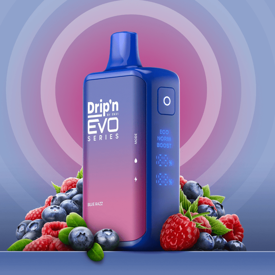 Drip'n by Envi EVO 28k Disposable Vape-Blue Razz 28000 Puffs / 20mg Manitoba Vape SuperStore and Bong Shop