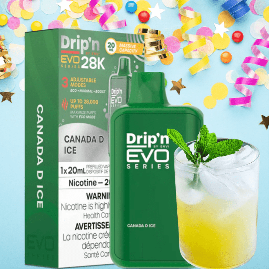 Drip'n by Envi EVO 28k Disposable Vape-Canada D 28000 Puffs / 20mg Steinbach Vape SuperStore and Bong Shop Manitoba Canada