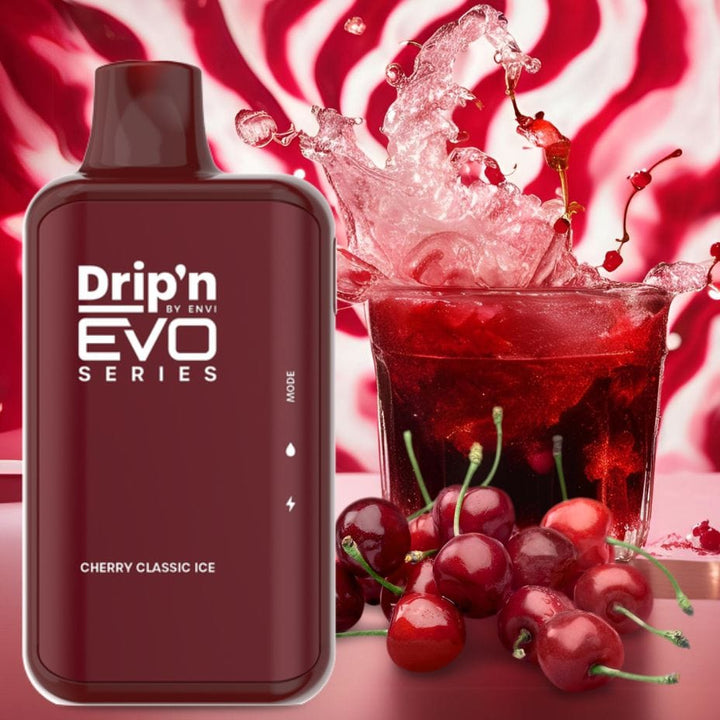 Drip'n by Envi EVO 28k Disposable Vape-Cherry Classic 28000 Puffs / 20mg Steinbach Vape SuperStore and Bong Shop Manitoba Canada