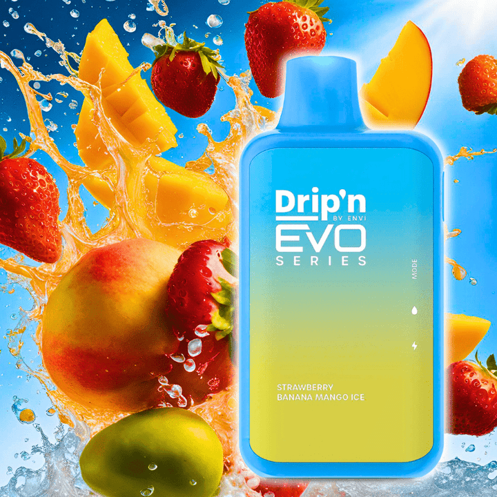 Drip'n by Envi EVO 28k Disposable Vape-Strawberry Banana Mango 28000 Puffs / 20mg Steinbach Vape SuperStore and Bong Shop Manitoba Canada