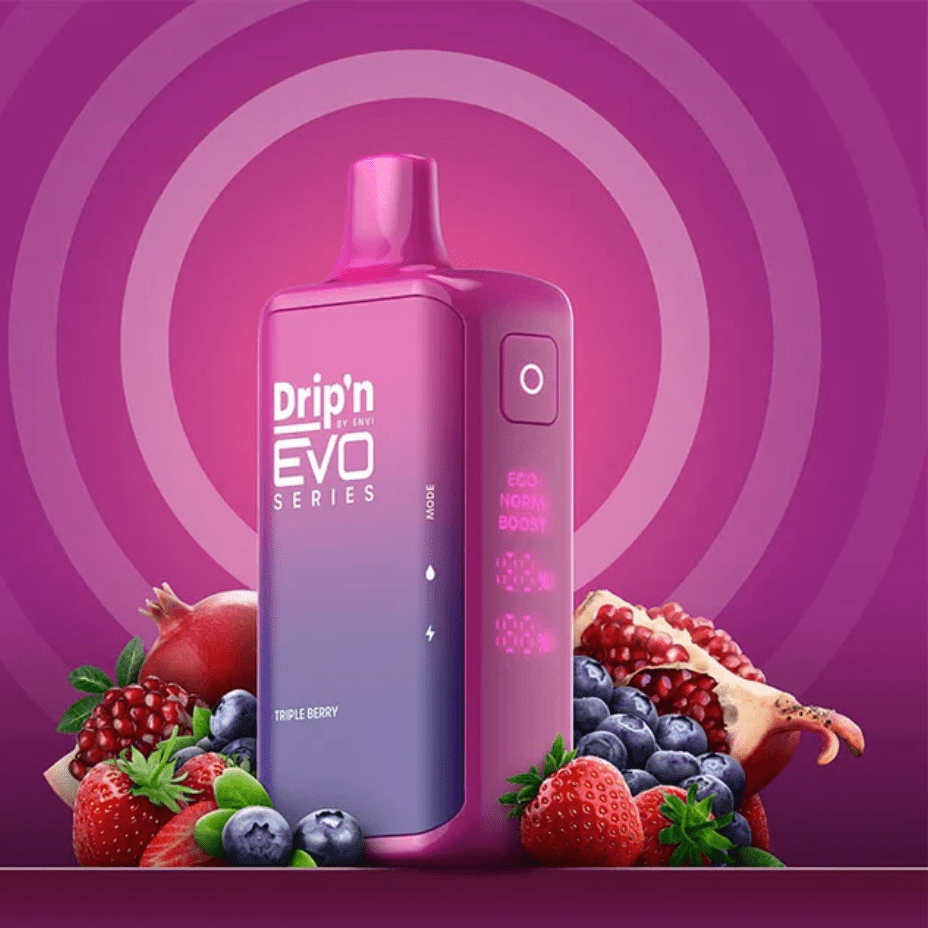 Drip'n by Envi EVO 28k Disposable Vape-Triple Berry 28000 Puffs / 20mg Manitoba Vape SuperStore and Bong Shop