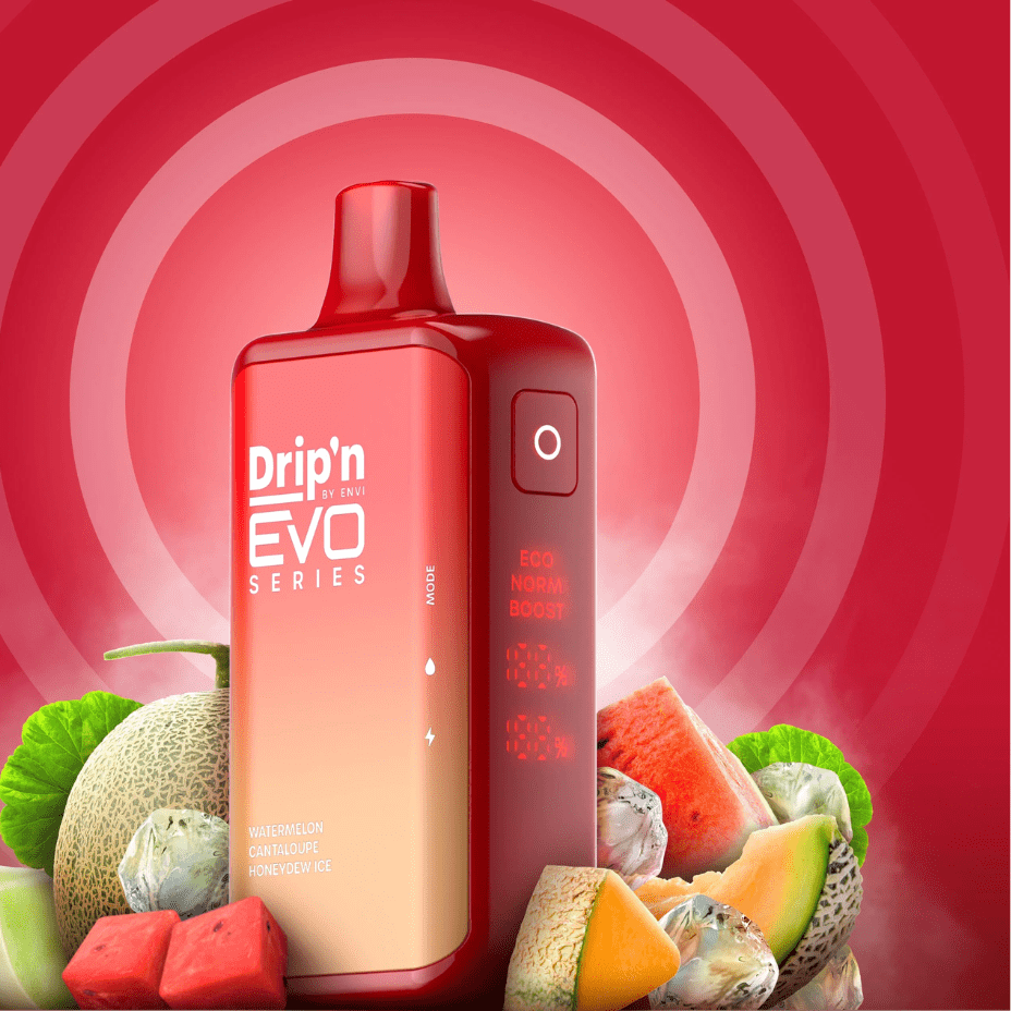 Drip'n by Envi EVO 28k Disposable Vape-Watermelon Cantaloupe Honeydew Ice 28000 Puffs / 20mg Steinbach Vape SuperStore and Bong Shop Manitoba Canada