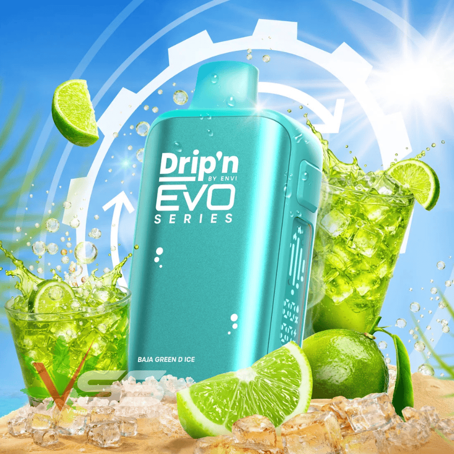 Drip'n by Envi Evo 63k Disposable Vape - Baja Green D Ice 63K / 20mg Steinbach Vape SuperStore and Bong Shop Manitoba Canada