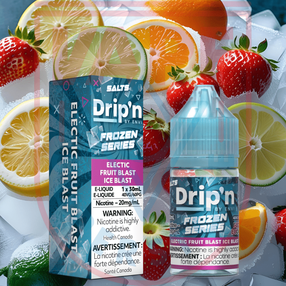 Drip'n by Envi Frozen Salt-Electric Fruit Blast ICED Steinbach Vape SuperStore and Bong Shop Manitoba Canada