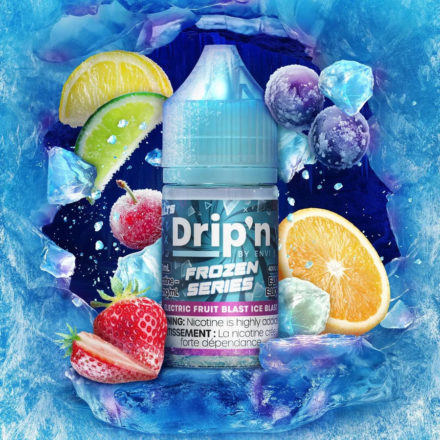 Drip'n by Envi Frozen Salt-Electric Fruit Blast ICED Steinbach Vape SuperStore and Bong Shop Manitoba Canada