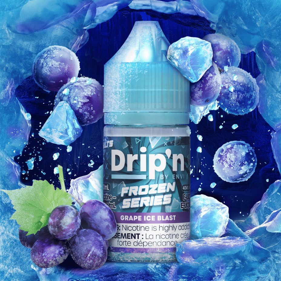 Drip'n by Envi Frozen Salt-Grape Ice Blast Steinbach Vape SuperStore and Bong Shop Manitoba Canada