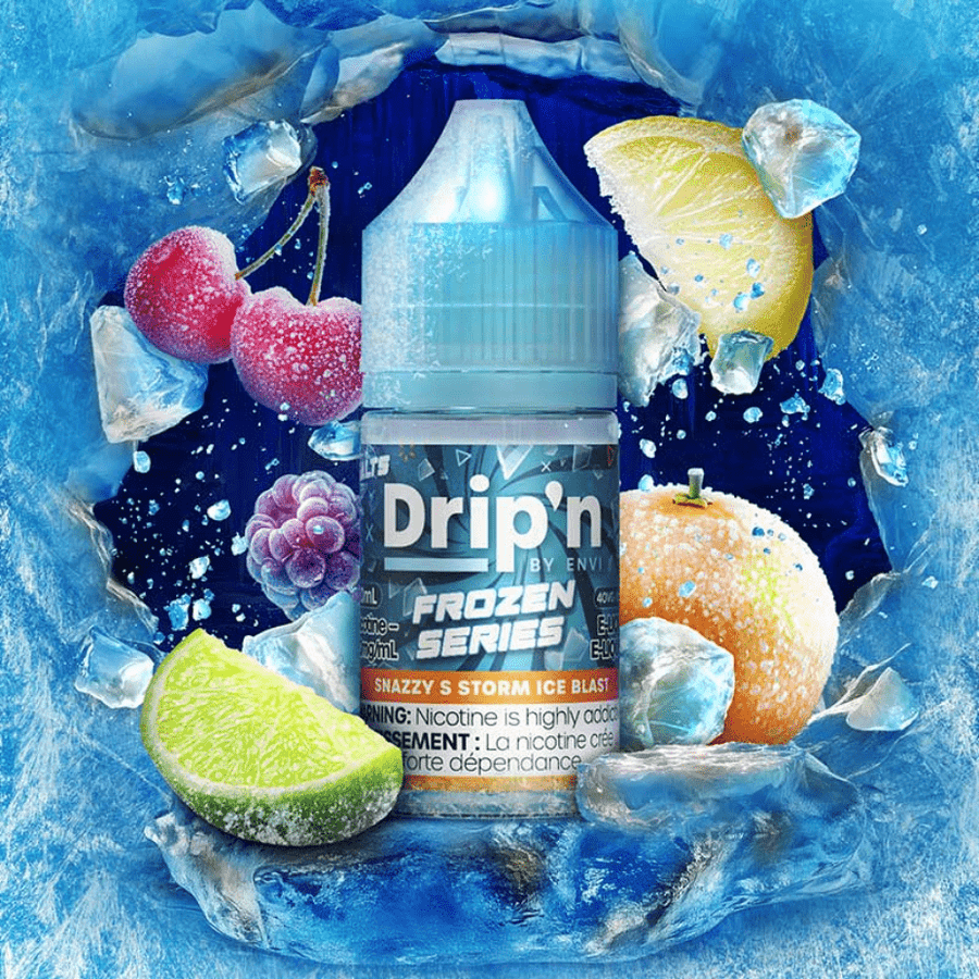 Drip'n by Envi Frozen Salt-Snazzy S Storm ICED Steinbach Vape SuperStore and Bong Shop Manitoba Canada