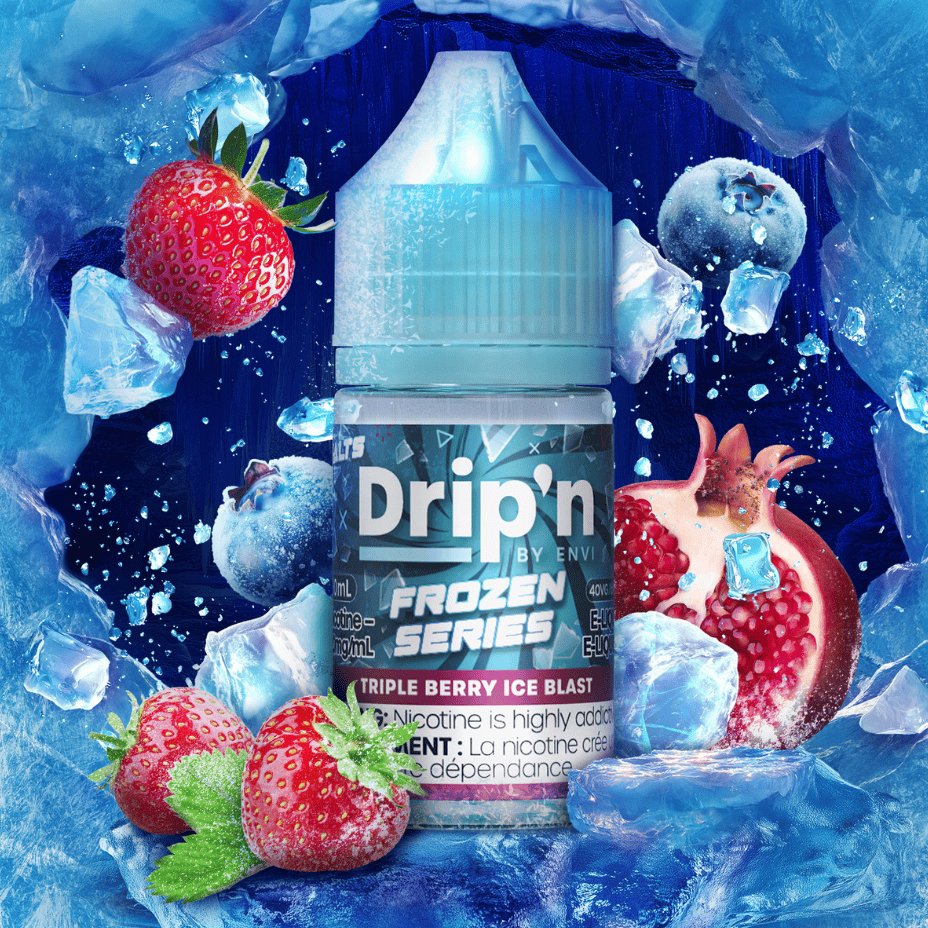 Drip'n by Envi Frozen Salt-Triple Berry Ice Blast Steinbach Vape SuperStore and Bong Shop Manitoba Canada