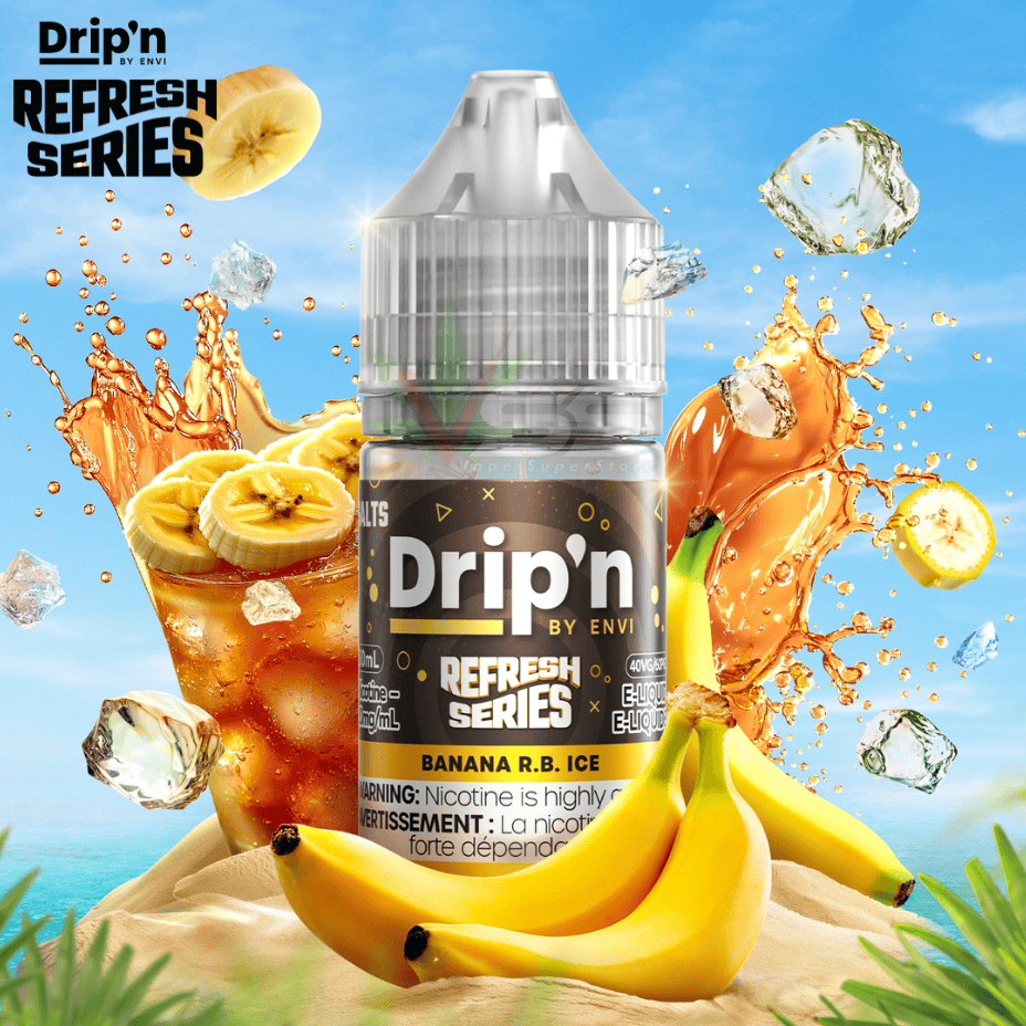 Drip'n by Envi Refresh Salt - Banana R.B. Ice Steinbach Vape SuperStore and Bong Shop Manitoba Canada