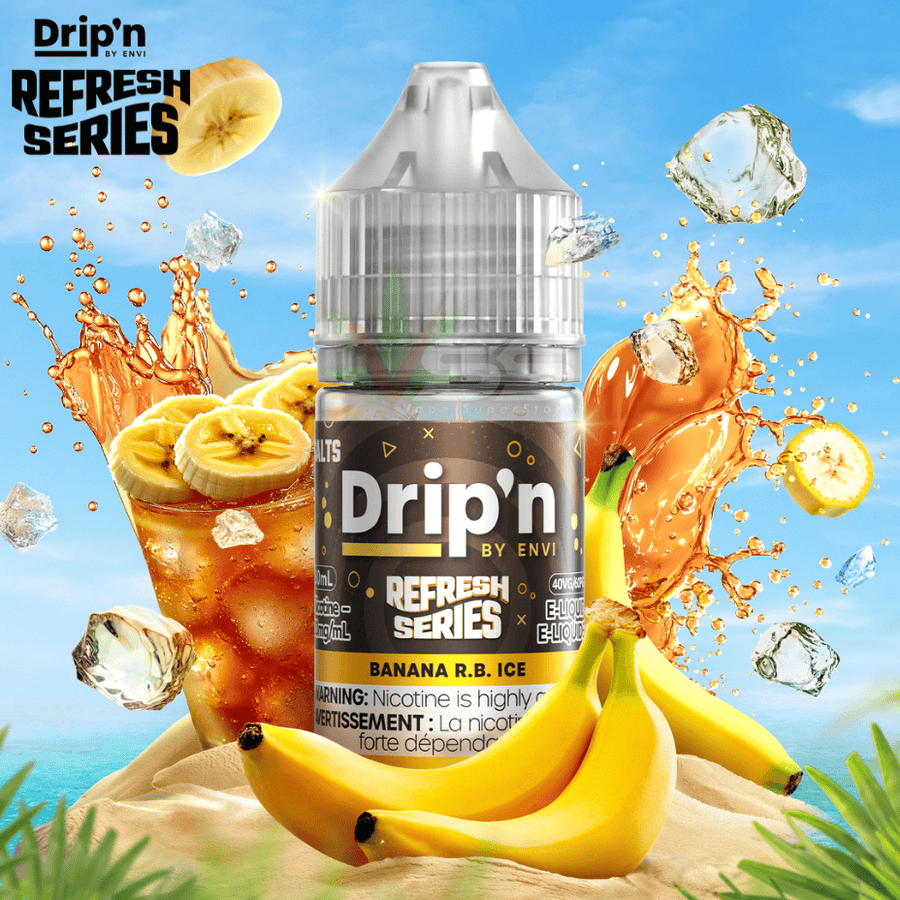 Drip'n by Envi Refresh Salt - Banana R.B. Ice Steinbach Vape SuperStore and Bong Shop Manitoba Canada