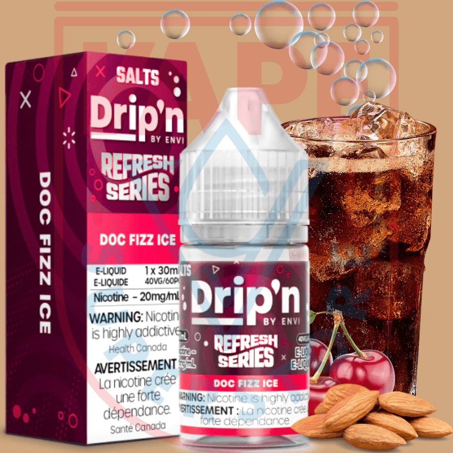 Drip'n by Envi Refresh Salt - Doc Fizz Ice 20mg Steinbach Vape SuperStore and Bong Shop Manitoba Canada