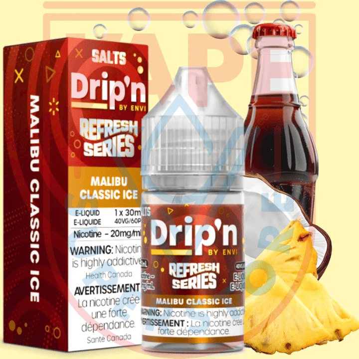 Drip'n by Envi Refresh Salt - Malibu Classic Ice 20mg Steinbach Vape SuperStore and Bong Shop Manitoba Canada