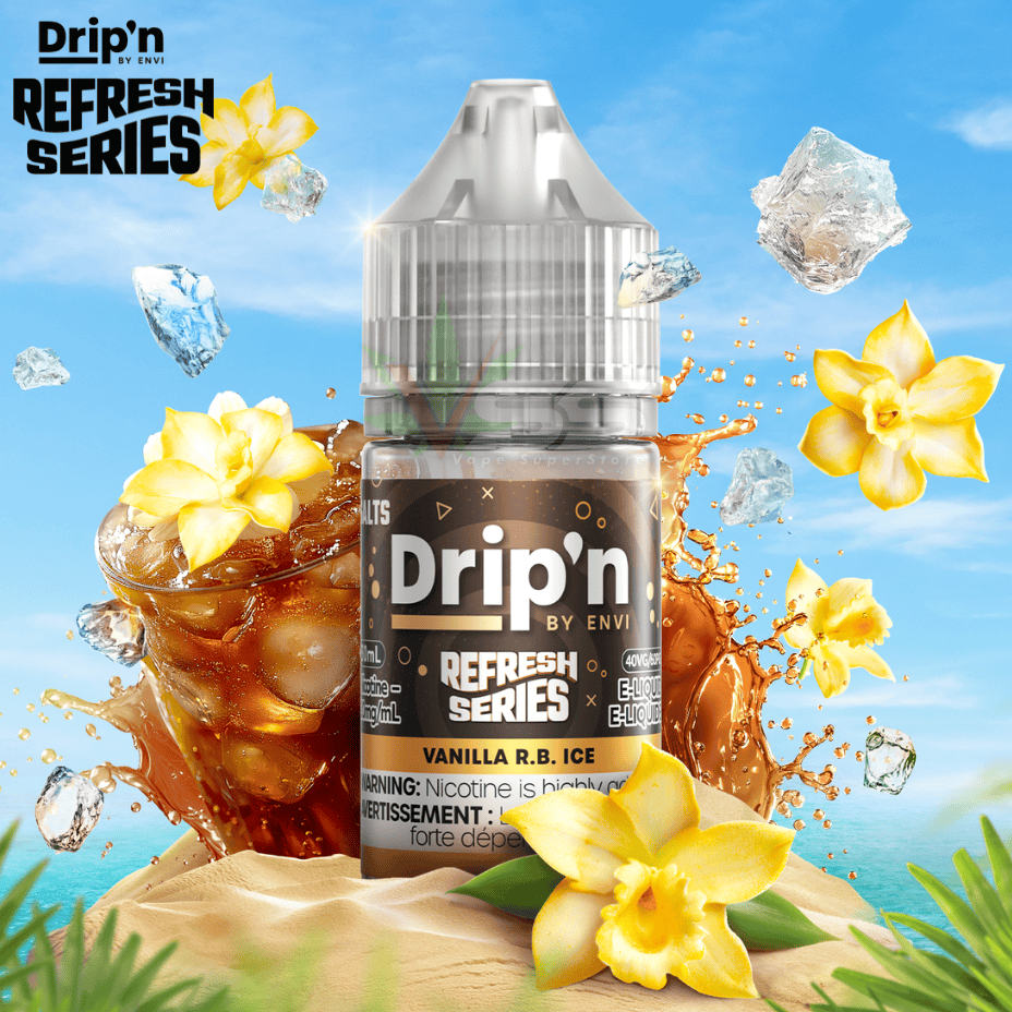 Drip'n by Envi Refresh Salt - Vanilla R.B. Ice Steinbach Vape SuperStore and Bong Shop Manitoba Canada