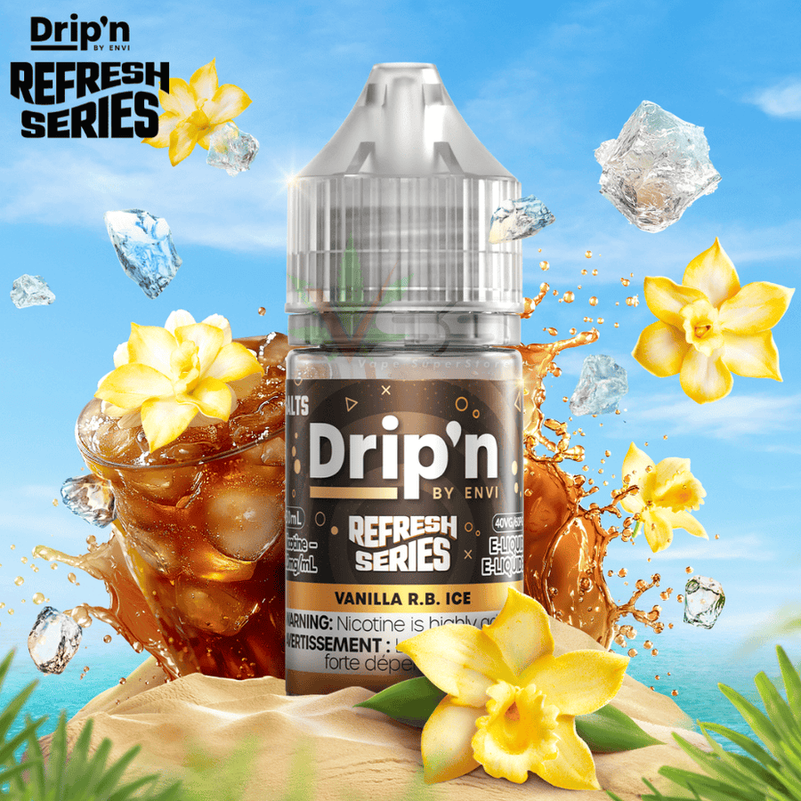 Drip'n by Envi Refresh Salt - Vanilla R.B. Ice Steinbach Vape SuperStore and Bong Shop Manitoba Canada