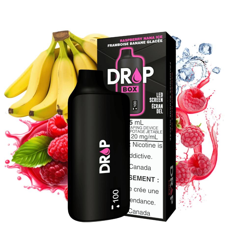 Drop Box 8500 Disposable Vape-Raspberry Nana Ice 15ml / 8500Puffs Steinbach Vape SuperStore and Bong Shop Manitoba Canada