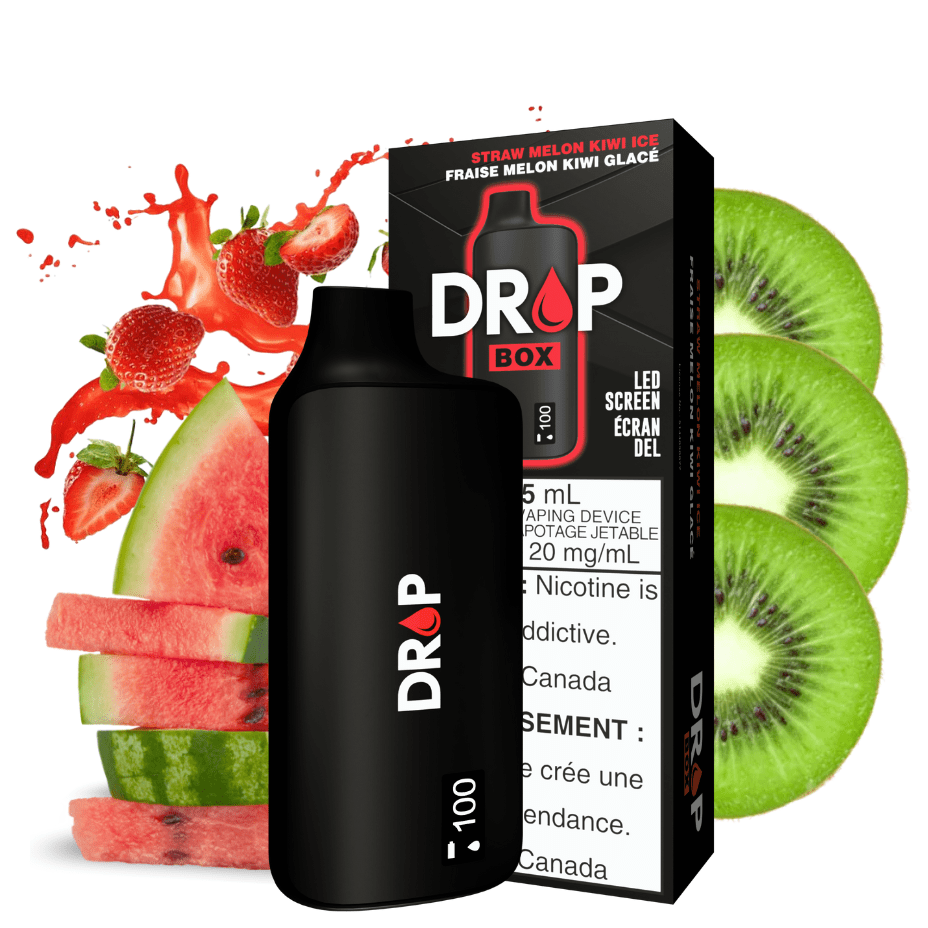 Drop Box 8500 Disposable Vape-Straw Melon Kiwi Ice 15ml / 8500Puffs Steinbach Vape SuperStore and Bong Shop Manitoba Canada