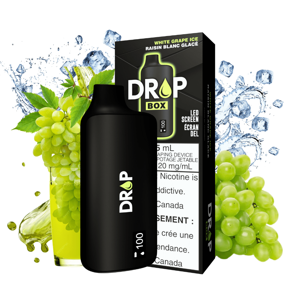 Drop Box 8500 Disposable Vape-White Grape Ice 15ml / 8500Puffs Steinbach Vape SuperStore and Bong Shop Manitoba Canada