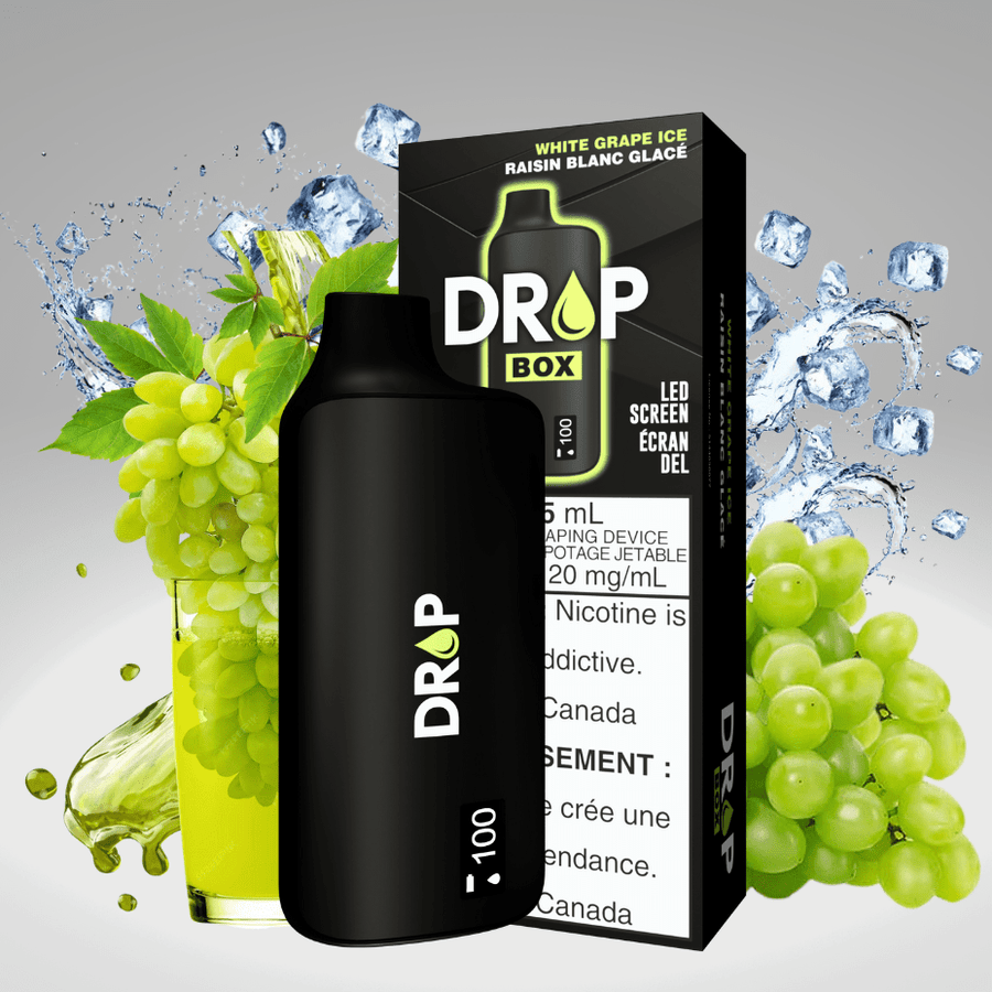 Drop Box 8500 Disposable Vape-White Grape Ice 15ml / 8500Puffs Steinbach Vape SuperStore and Bong Shop Manitoba Canada