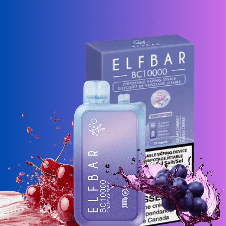 ElfBar BC10000 Disposable Vape-Grape Cherry Steinbach Vape SuperStore and Bong Shop Manitoba Canada
