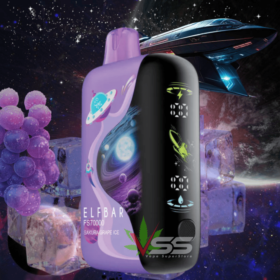 ELFBAR FS70K Disposable Vape - Sakura Grape Ice 70000 / 20mg Steinbach Vape SuperStore and Bong Shop Manitoba Canada