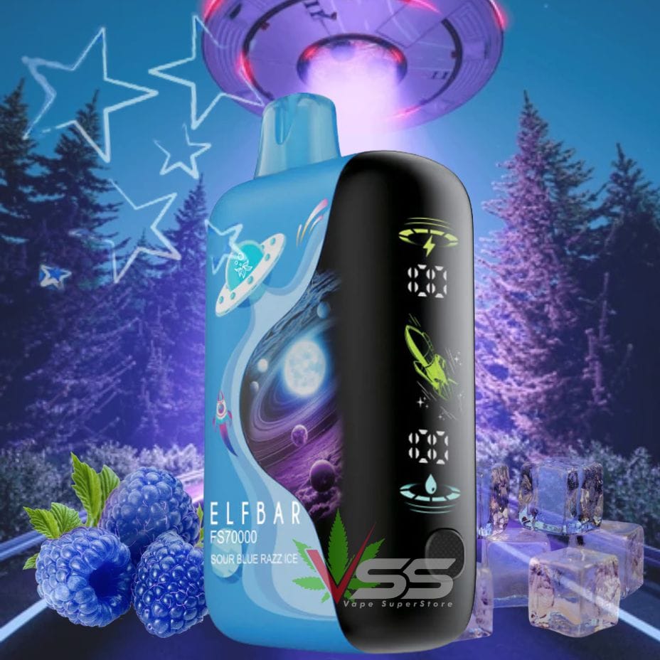 ELFBAR FS70K Disposable Vape - Sour Blue Razz Ice 70000 / 20mg Steinbach Vape SuperStore and Bong Shop Manitoba Canada