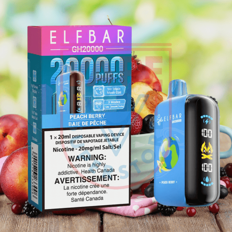 ElfBar GH20K Disposable Vape-Peach Berry Steinbach Vape SuperStore and Bong Shop Manitoba Canada