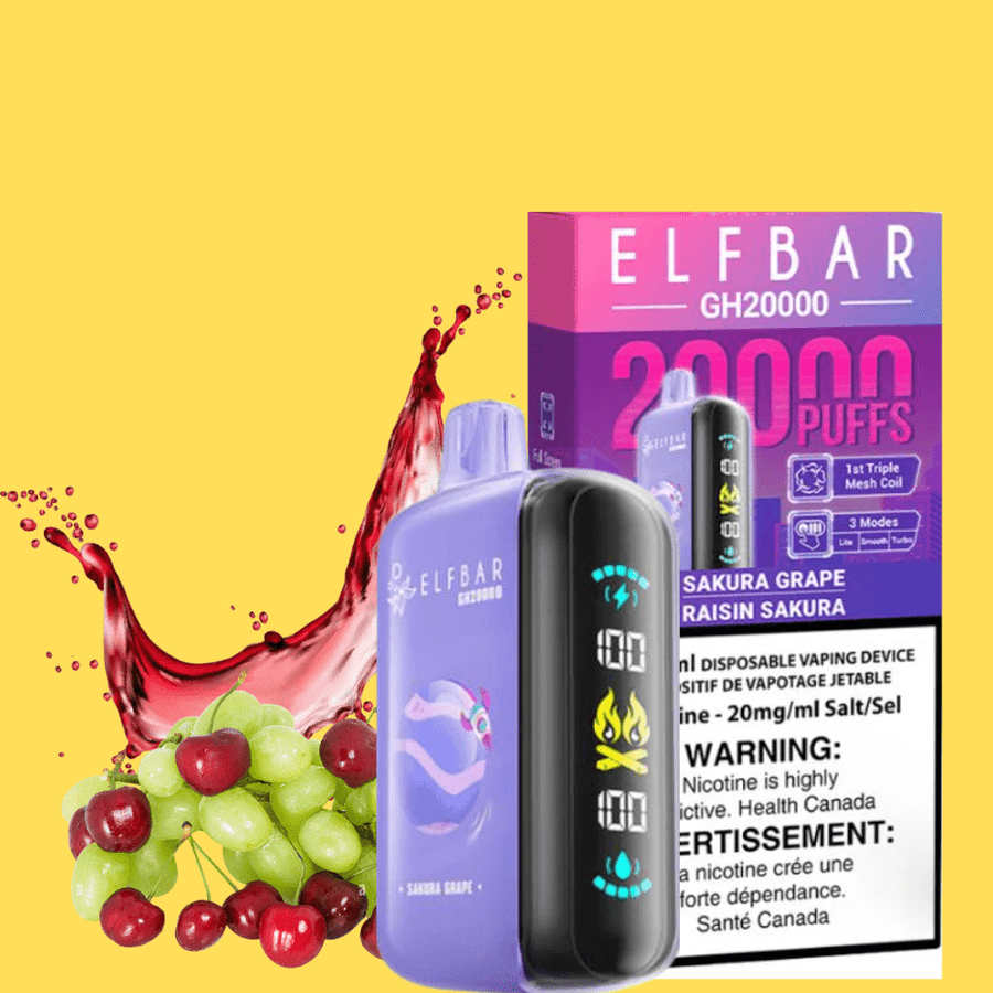 ElfBar GH20K Disposable Vape-Sakura Grape Steinbach Vape SuperStore and Bong Shop Manitoba Canada