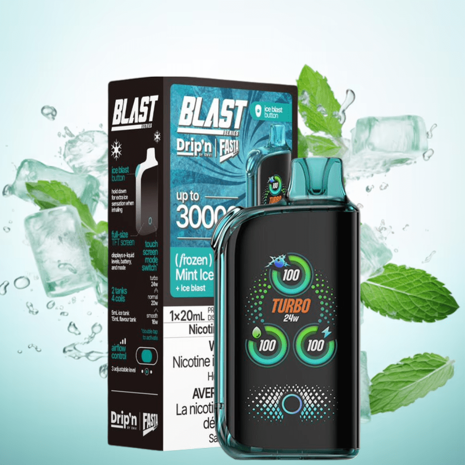 Envi Drip'n x Fasta Blast 30K Disposable Vape-Mint Ice Steinbach Vape SuperStore and Bong Shop Manitoba Canada