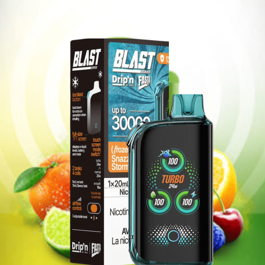 Envi Drip'n x Fasta Blast 30K Disposable Vape-Snazzy S Storm Steinbach Vape SuperStore and Bong Shop Manitoba Canada