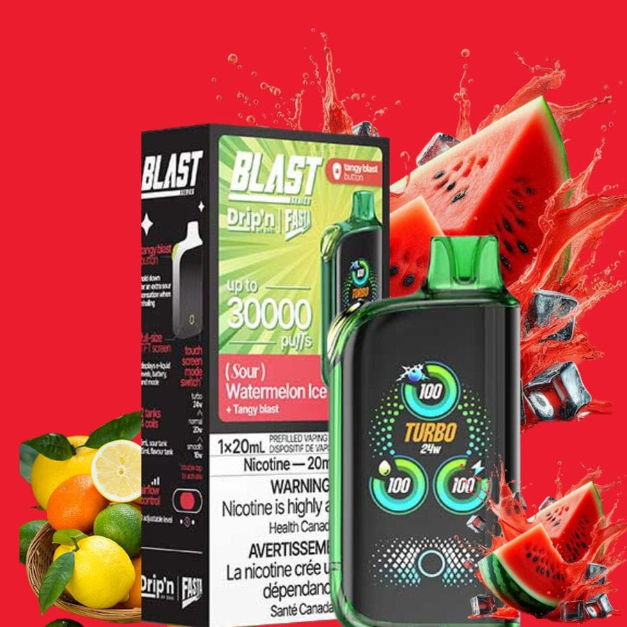 Envi Drip'n x Fasta Blast 30K Disposable Vape-Sour Watermelon Ice 30000 Puffs Steinbach Vape SuperStore and Bong Shop Manitoba Canada