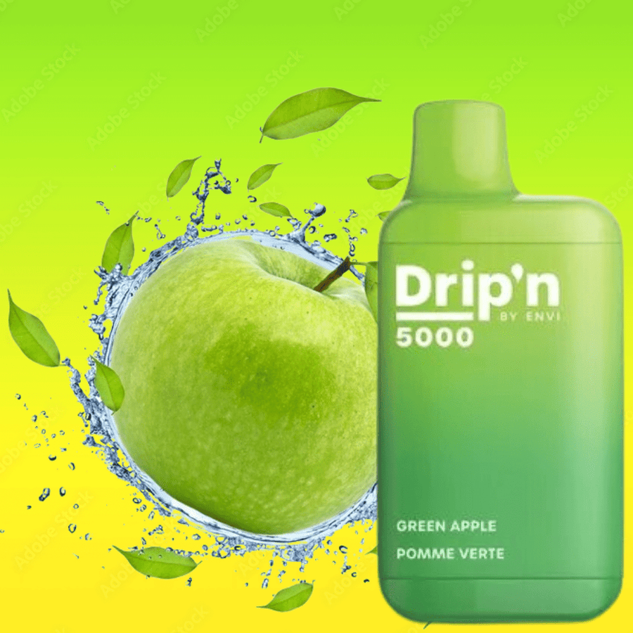 ENVI ENVI Drip'n Disposable Green Apple-Steinbach Vape SuperStore & Bong ENVI Drip'n Disposable Vape Green Apple 10ml / 20mg