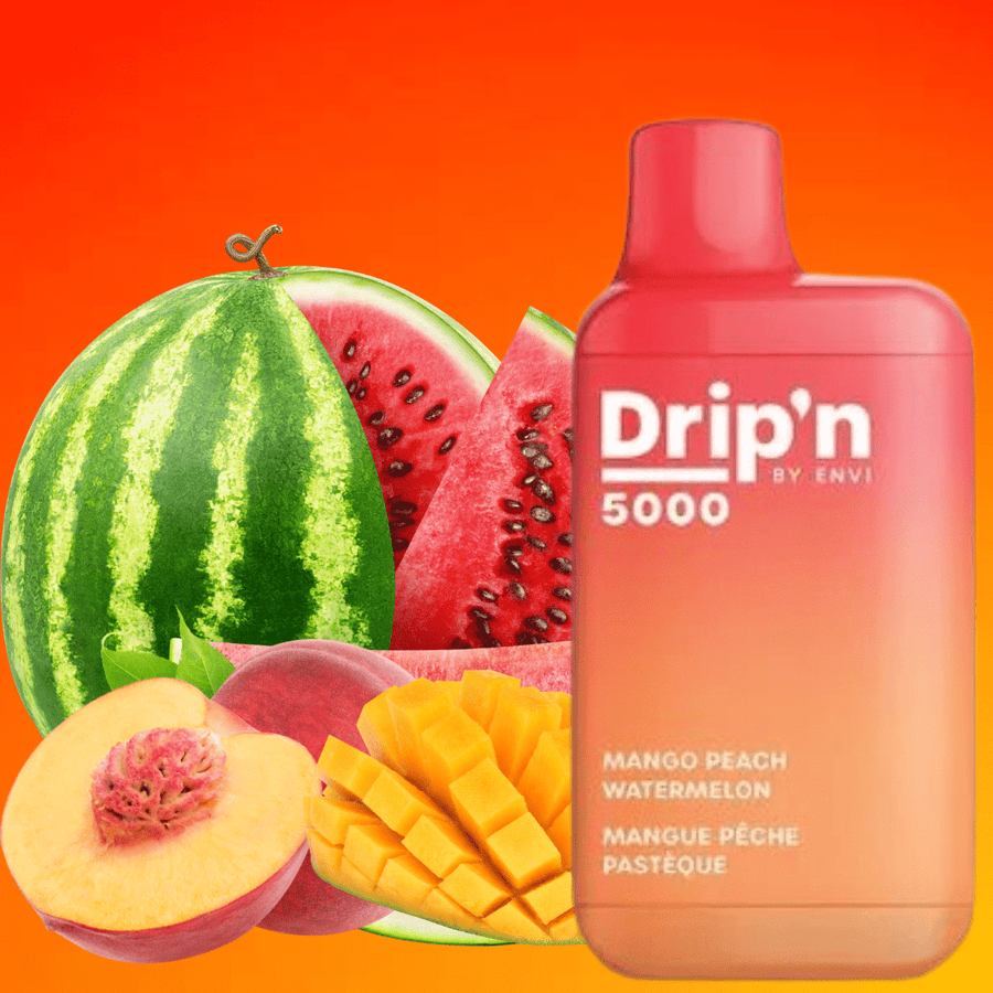 ENVI ENVI Drip'n Disposable Vape- Mango Peach Watermelon-Steinbach Vape ENVI Drip'n Disposable Vape Mango Peach Watermelon 10ml / 20mg