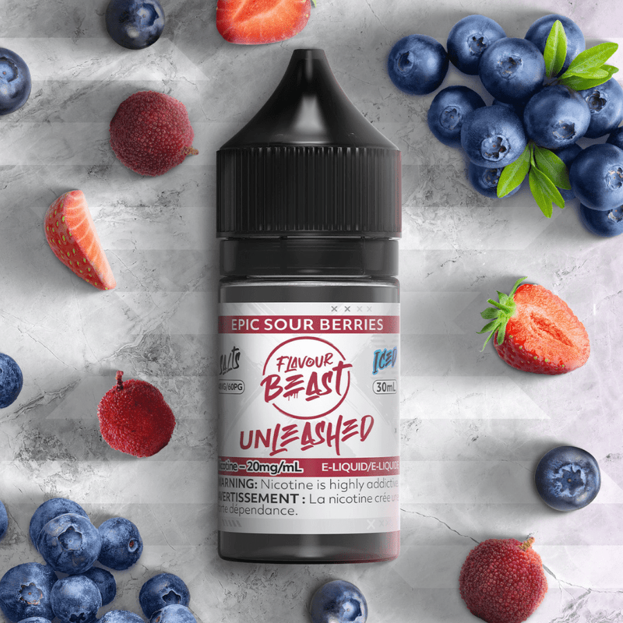 Epic Sour Berries Salts By Flavour Beast Unleashed E-liquid 30ml / 20mg Steinbach Vape SuperStore and Bong Shop Manitoba Canada