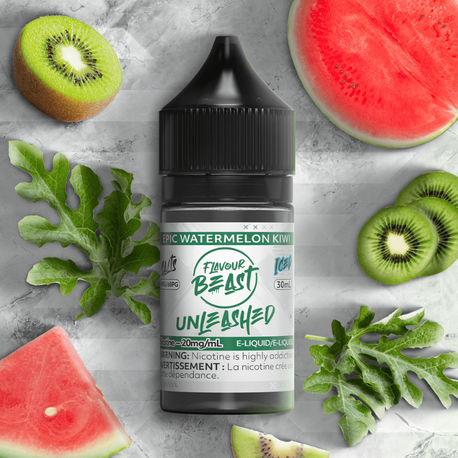 Epic Watermelon Kiwi by Flavour Beast Unleashed Salts 30ml / 20mg Steinbach Vape SuperStore and Bong Shop Manitoba Canada