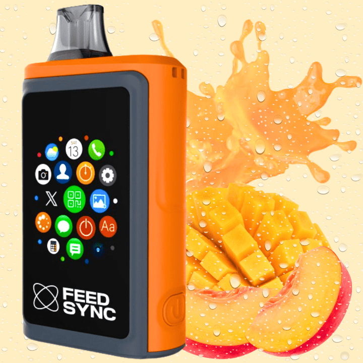 FEED Sync 25K Disposable Vape - Peachy Mango 25000 Puffs / 20mg Steinbach Vape SuperStore and Bong Shop Manitoba Canada