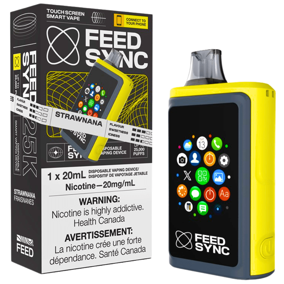 FEED Sync 25K Disposable Vape - Strawnana 25000 Puffs / 20mg Steinbach Vape SuperStore and Bong Shop Manitoba Canada