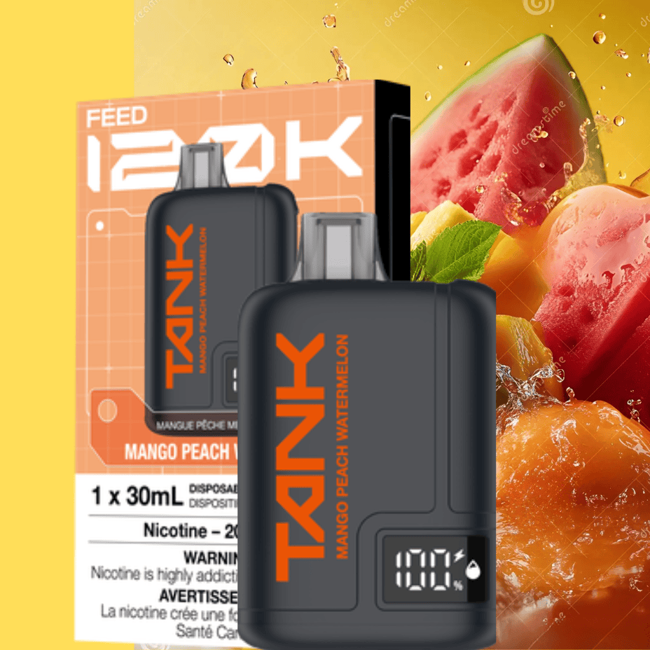 Feed Tank 120k Disposable Vape-Mango Peach Watermelon Steinbach Vape SuperStore and Bong Shop Manitoba Canada