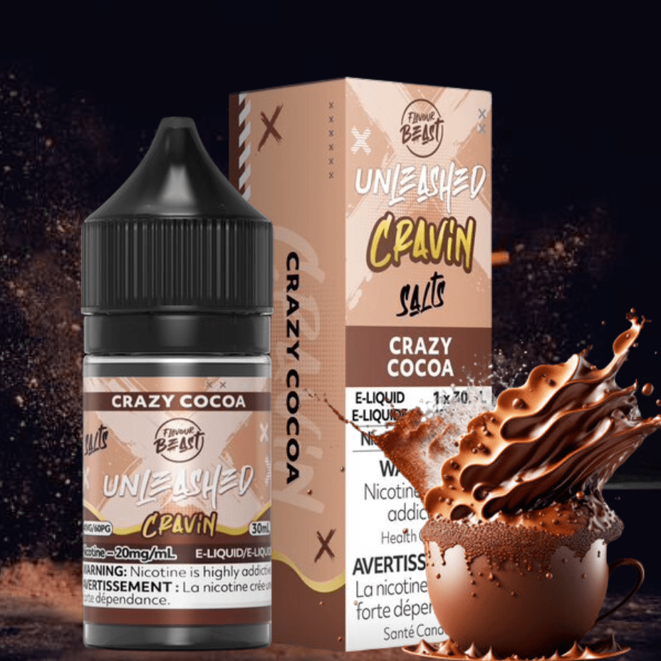 Flavor Beast Unleashed Cravin Salts-Crazy Cocoa 30ml / 20mg Steinbach Vape SuperStore and Bong Shop Manitoba Canada