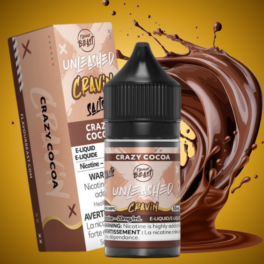 Flavor Beast Unleashed Cravin Salts-Crazy Cocoa 30ml / 20mg Steinbach Vape SuperStore and Bong Shop Manitoba Canada