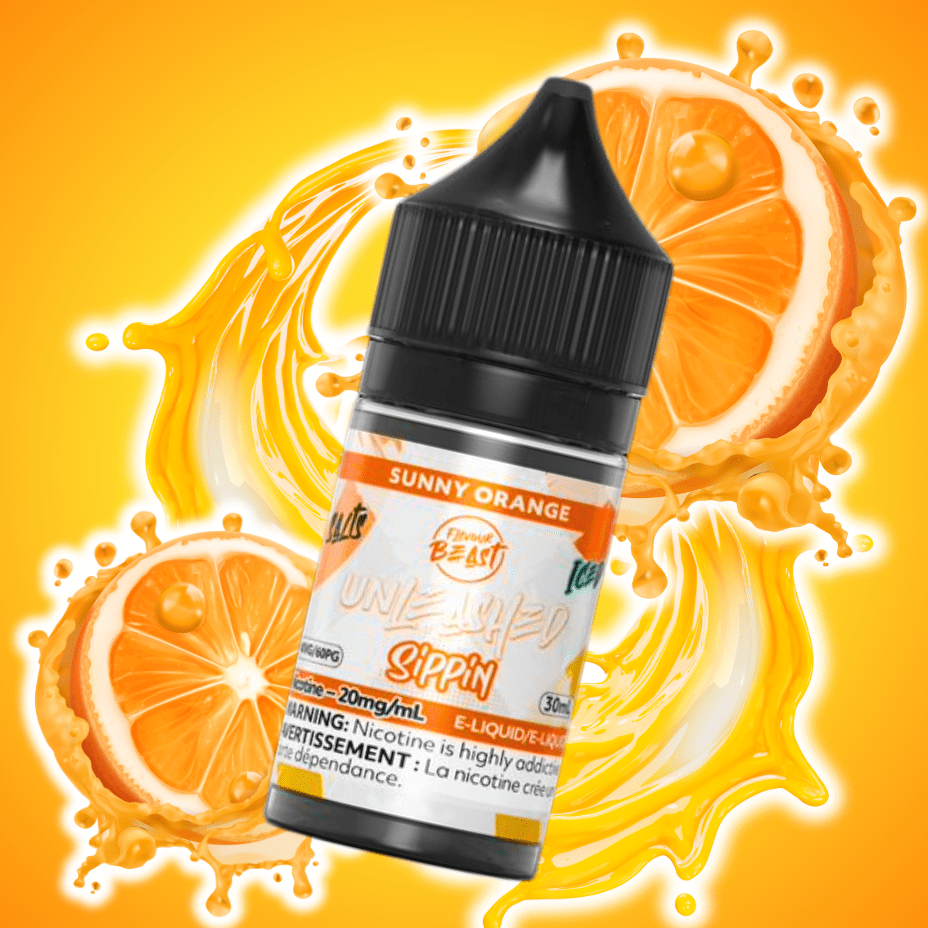 Flavor Beast Unleashed Sippin Salts-Sunny Orange 30ml / 20mg Steinbach Vape SuperStore and Bong Shop Manitoba Canada