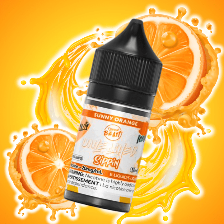 Flavor Beast Unleashed Sippin Salts-Sunny Orange 30ml / 20mg Steinbach Vape SuperStore and Bong Shop Manitoba Canada