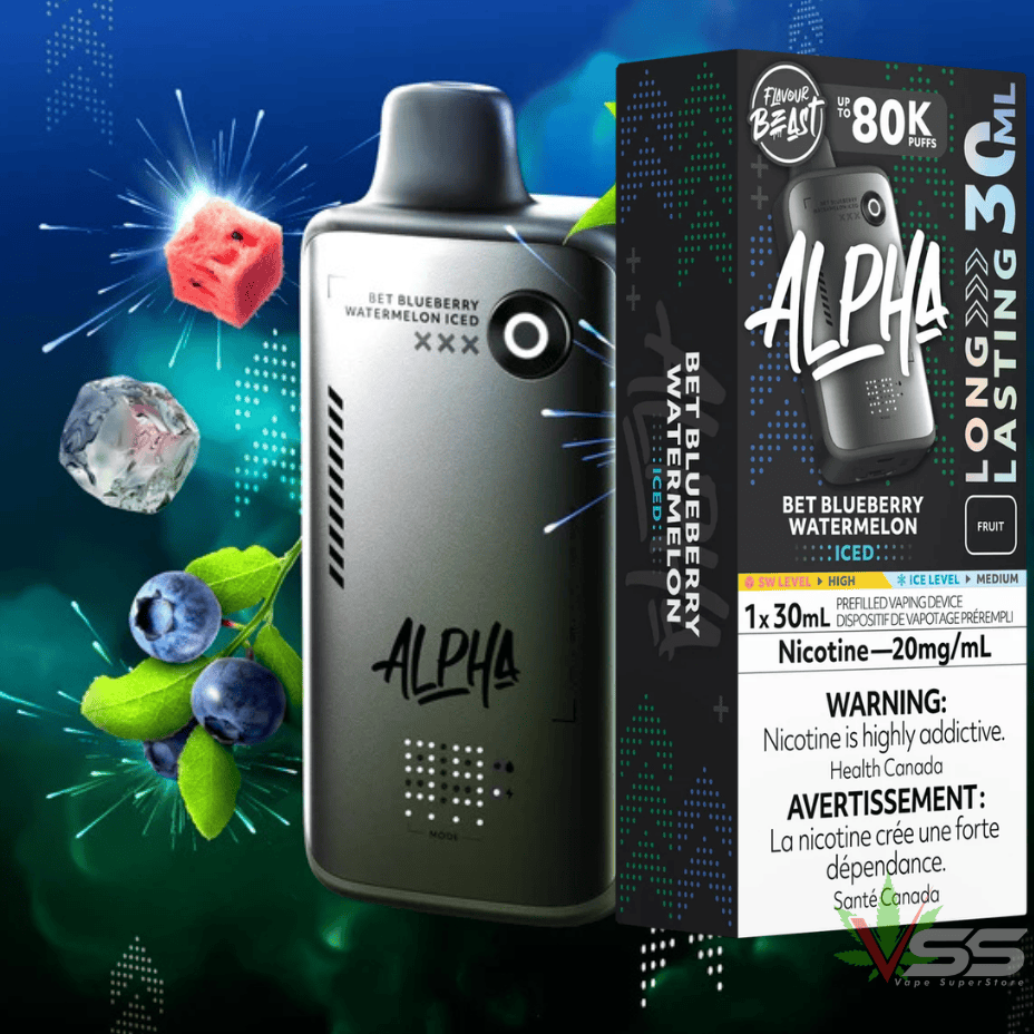 Flavour Beast Alpha 80K Disposable Vape-Bet Blueberry Watermelon 80K / 20mg Steinbach Vape SuperStore and Bong Shop Manitoba Canada