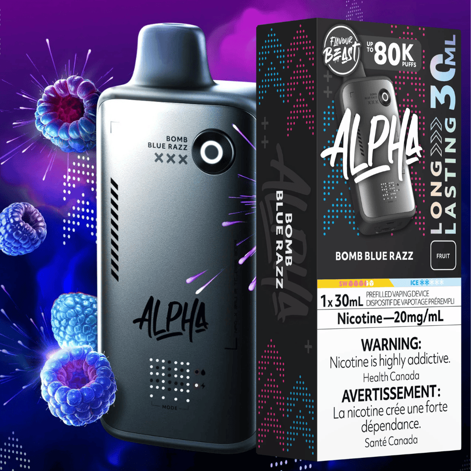 Flavour Beast Alpha 80K Disposable Vape-Bomb Blue Razz 80K / 20mg Steinbach Vape SuperStore and Bong Shop Manitoba Canada