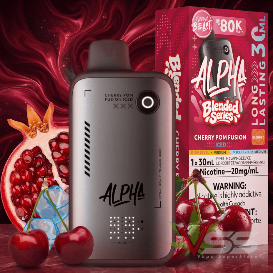 Flavour Beast Alpha 80K Disposable Vape-Cherry Pom Fusion Iced 80k / 20mg Steinbach Vape SuperStore and Bong Shop Manitoba Canada
