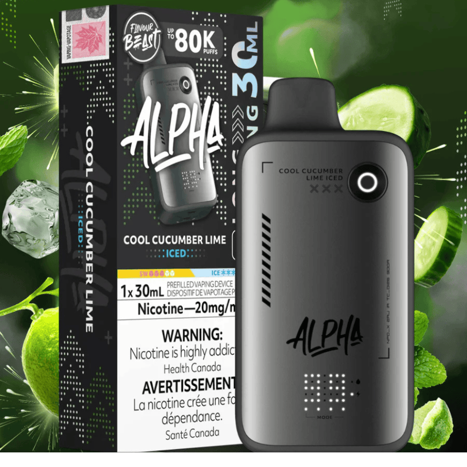 Flavour Beast Alpha 80K Disposable Vape-Cool Cucumber Lime Iced Steinbach Vape SuperStore and Bong Shop Manitoba Canada