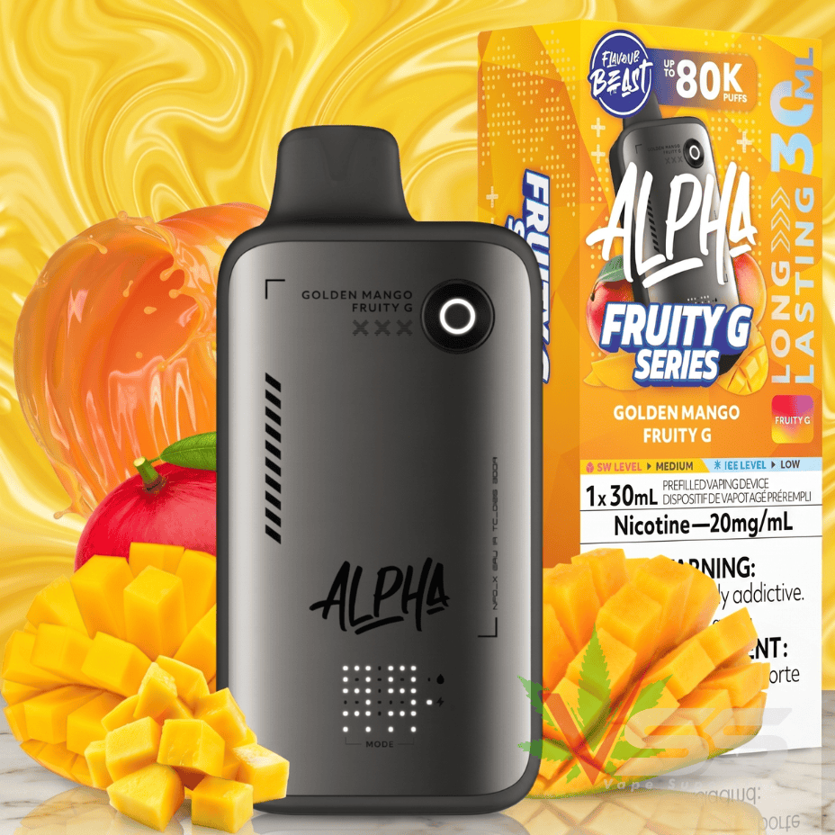 Flavour Beast Alpha 80K Disposable Vape-Golden Mango Fruity G 80k / 20mg Steinbach Vape SuperStore and Bong Shop Manitoba Canada