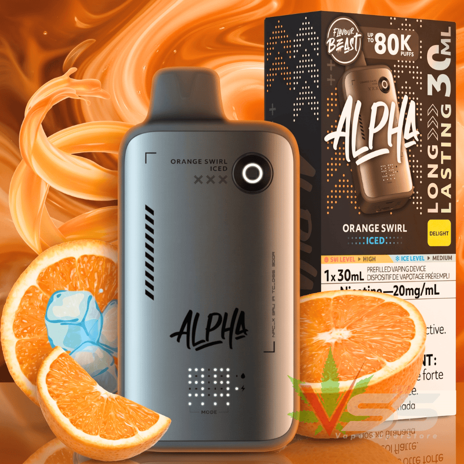 Flavour Beast Alpha 80K Disposable Vape-Orange Swirl Iced 80k / 20mg Steinbach Vape SuperStore and Bong Shop Manitoba Canada